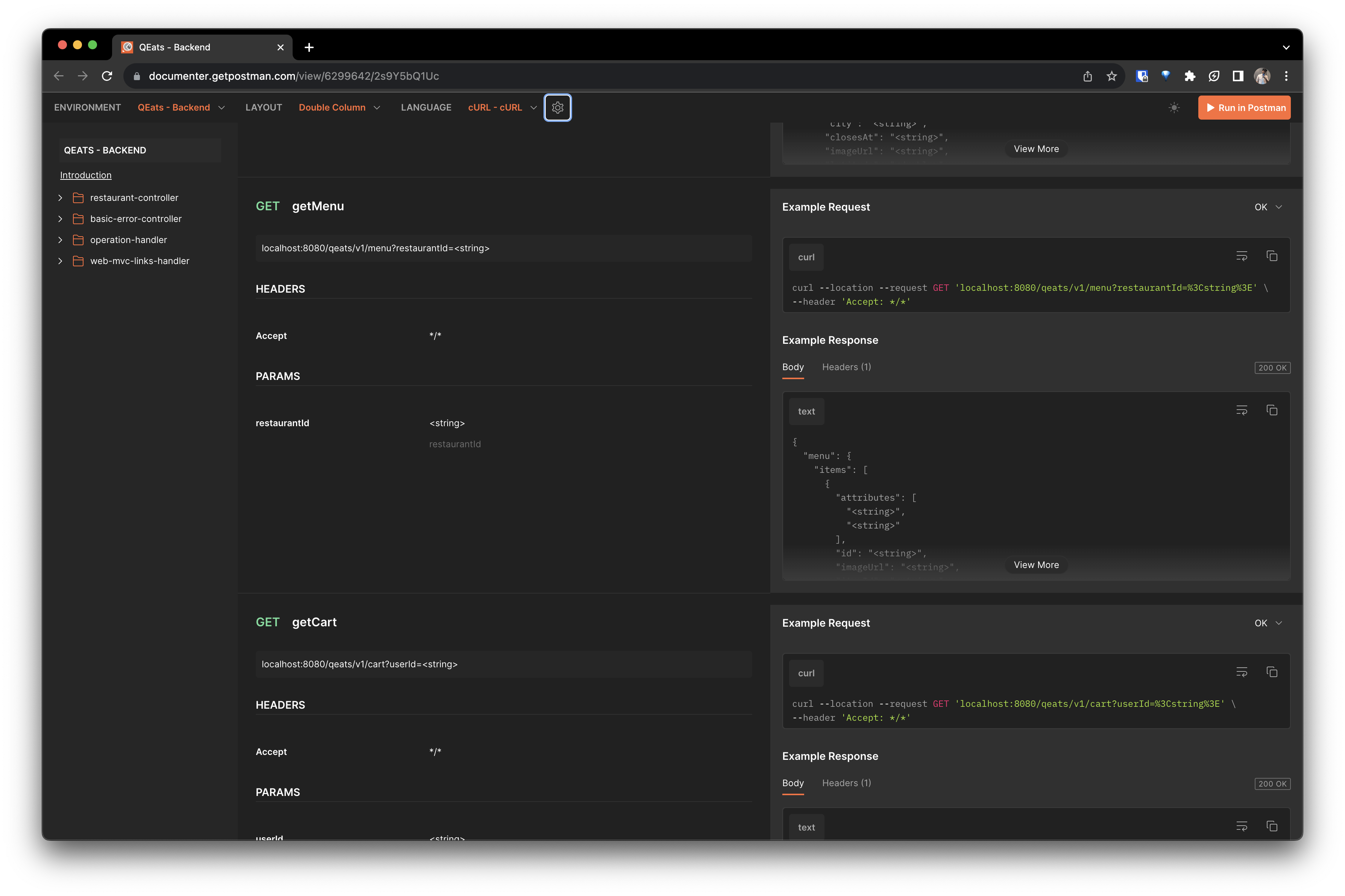 QEats - Online Food Ordering Backend project image